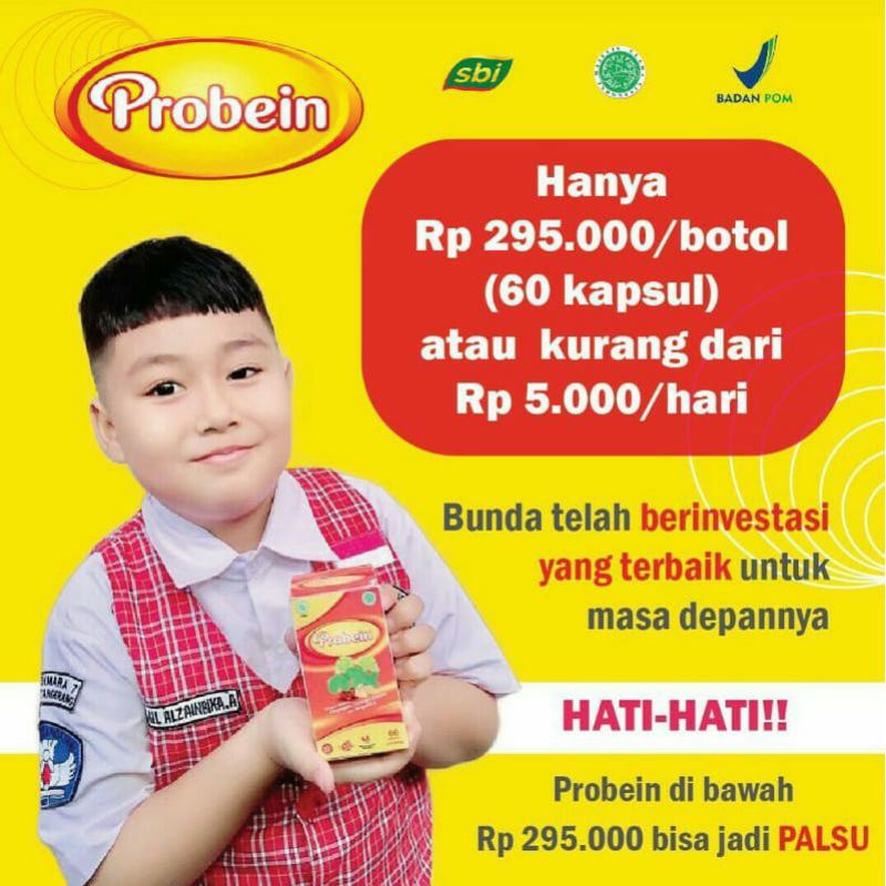 Nutrisi Otak Probein Vitamin Otak anak dan dewasa ORIGINAL BPOM