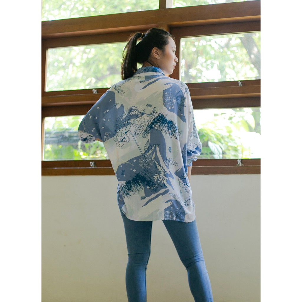Ixora Meita Oversized Shirt - Kemeja Wanita Oversized-2