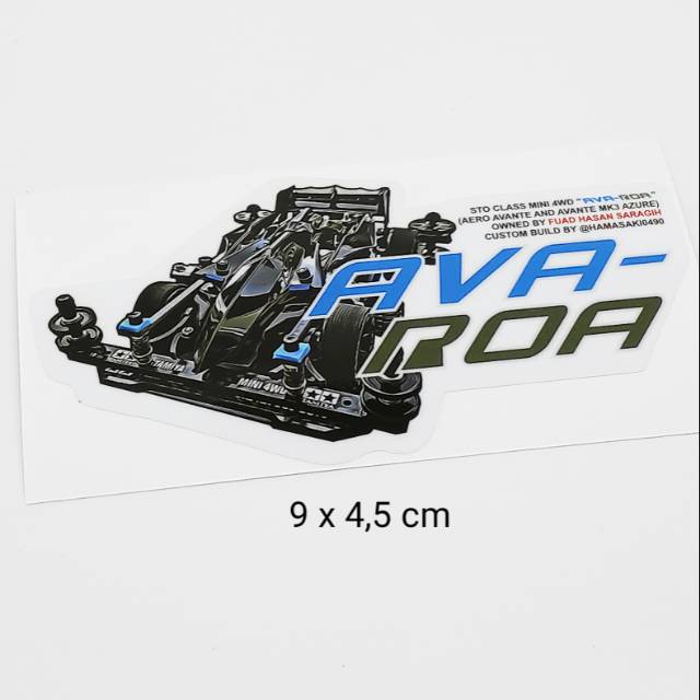 Sticker Kartun Mini 4wd Tamiya STO Avaroa
