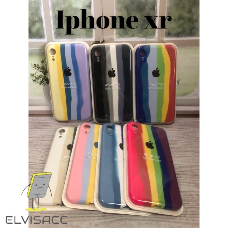 APPLE IPHONE XR SILIKON CASE NEW RAINBOW COVER