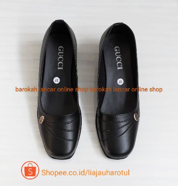 SEPATU PANTOFEL HAK 5CM GURU FORMAL PASKIBRA PL 6 / PL 7