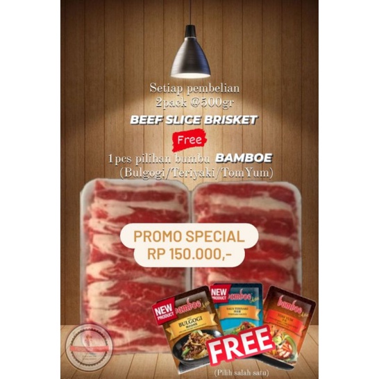 

paket hemat beef slice 1kg free bumbu