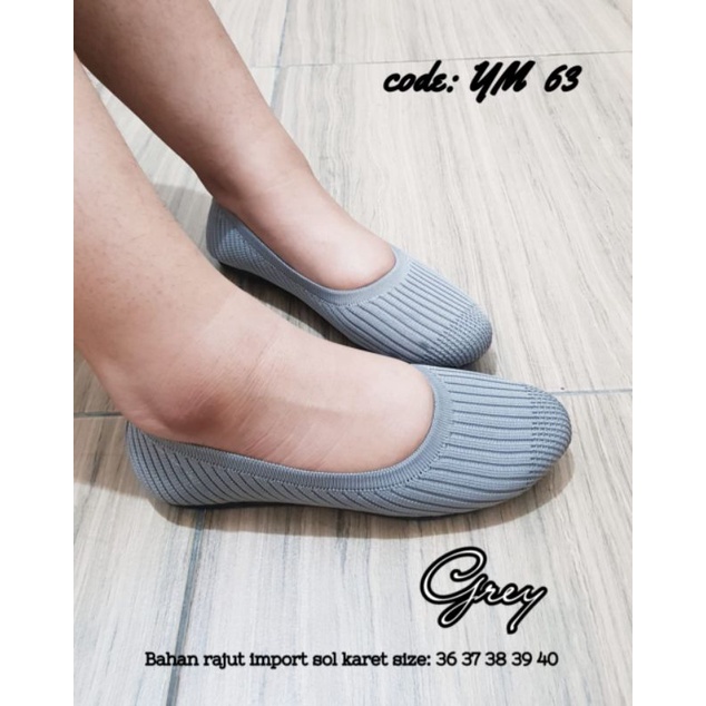 sepatu wanita/ sepatu rajut/ flat shoes