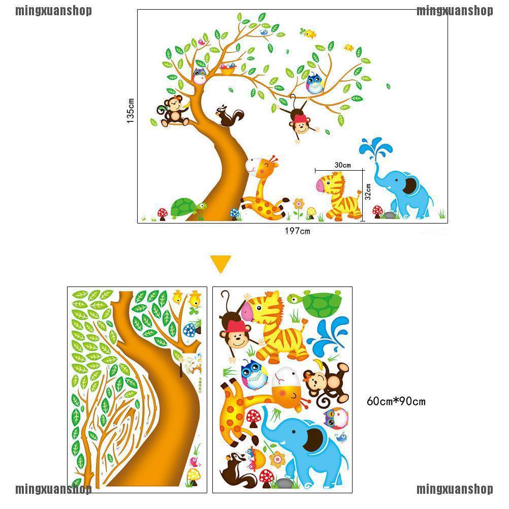 Stiker Dinding dengan Bahan Mudah Dilepas Gambar  Pohon  dan 