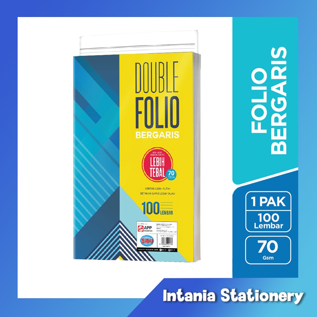 

SIDU DOUBLE FOLIO BERGARIS 100 LEMBAR