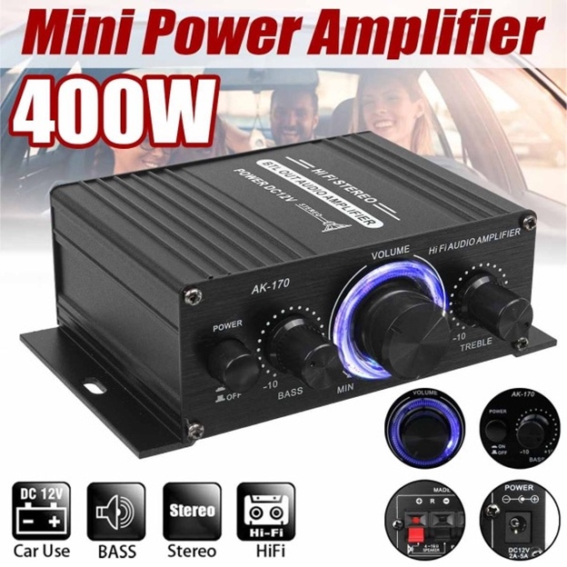 HIFI Car Audio Amplifier 400W - Car Audio Booster - Equalizer - EQ - Power Audio - Power Amplifier