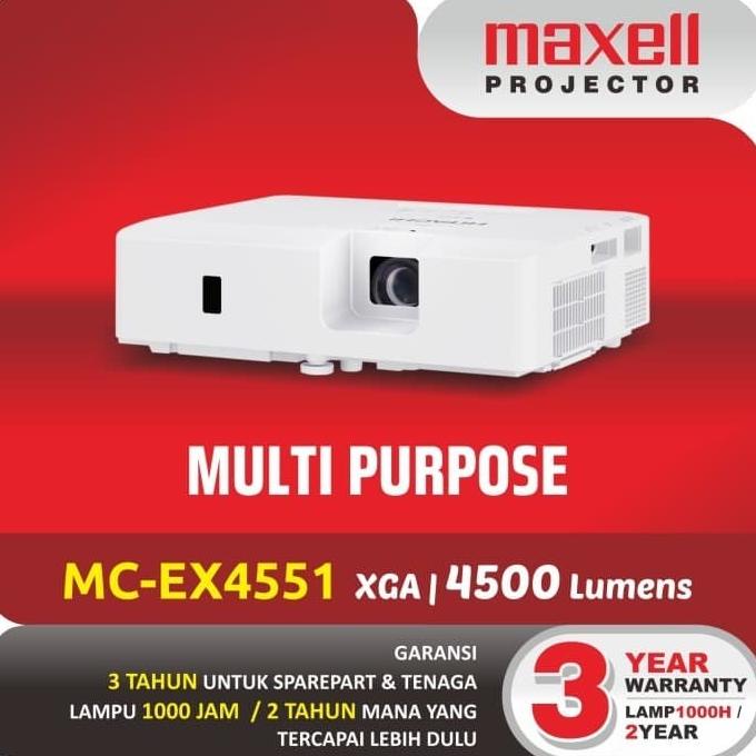 Projector hitachi maxell MC-EX4551 4500 Lumens garansi resmi Termurah