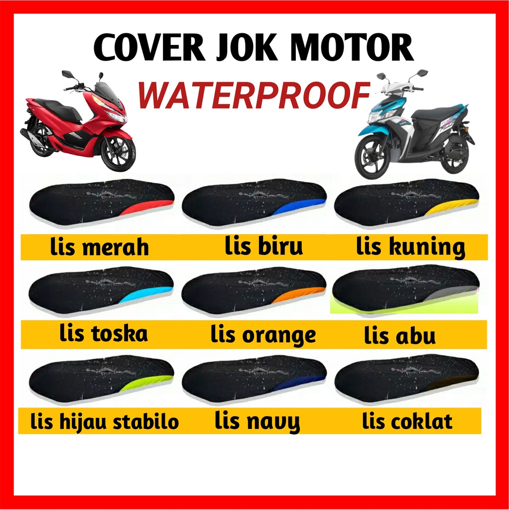 sarung cover tutup jok nmax pcx aerox lexi adv freegob waterproof / anti air / anti cakaran kucing