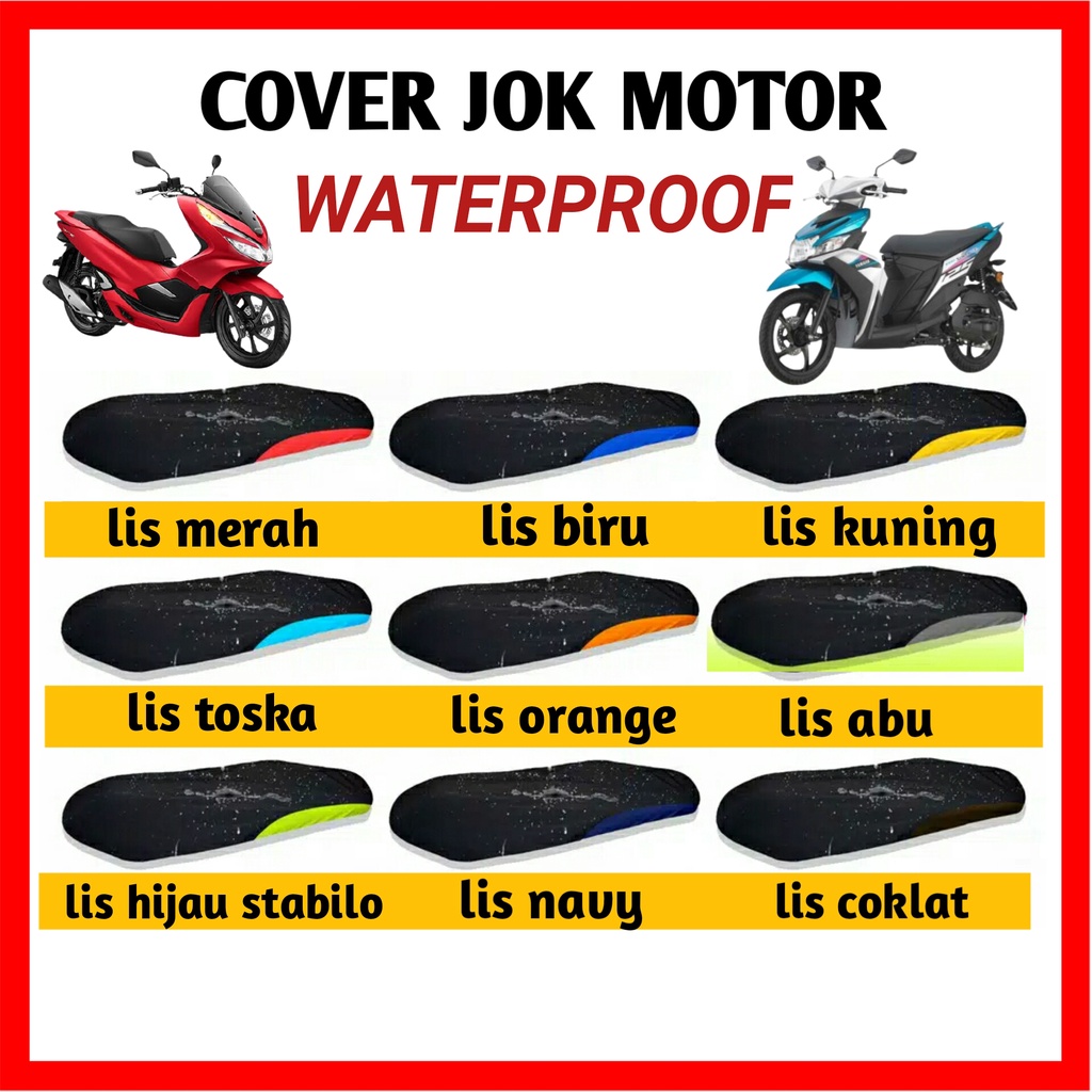 SARUNG JOK MOTOR KOMBINASI WATERPROOF VARIO SCOOPY BEAT UNIVERSAL / anti air / anti cakaran kucing