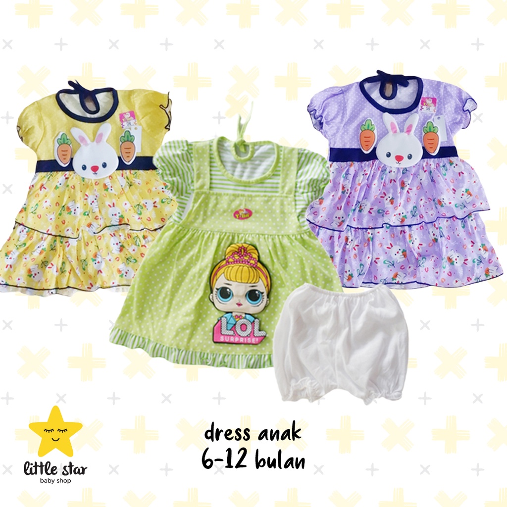 Y Lin Set Dress Bayi Cewek | Dress Baby Girl | Dress Anak Cewe