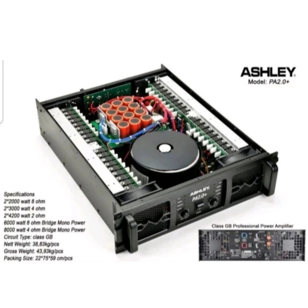 Power Amplifier Ashley pa2.0 plus power ampli Ashley PA2.0+ original