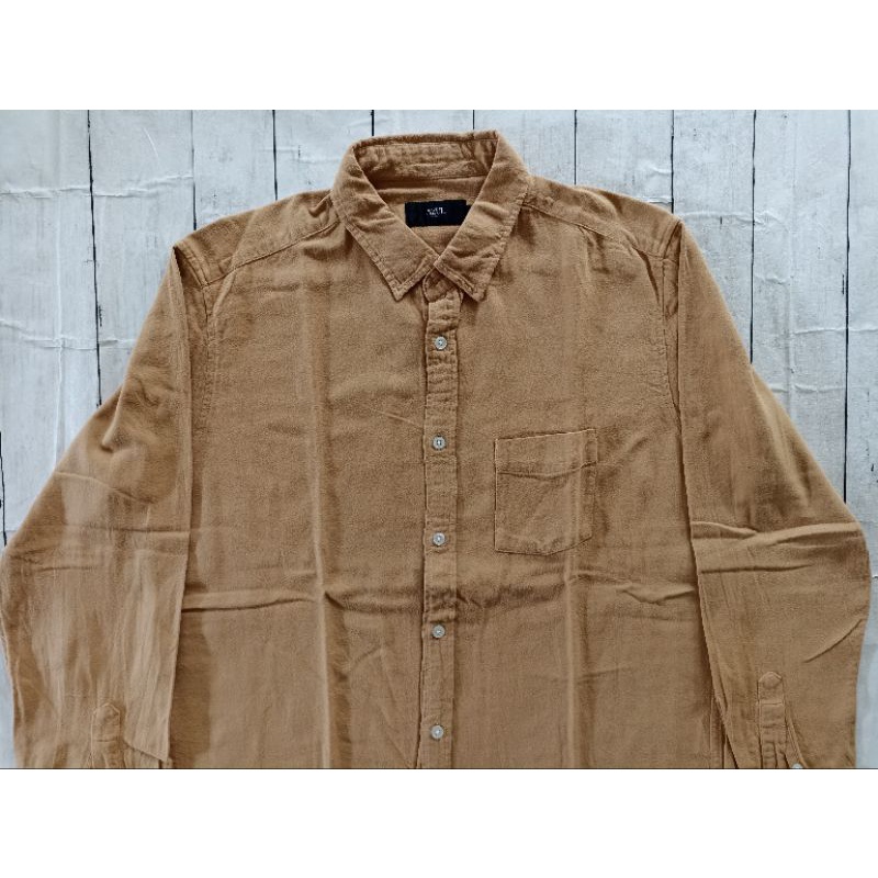 Flannel Shirt - Azul Sz M fit L Basic Pattern