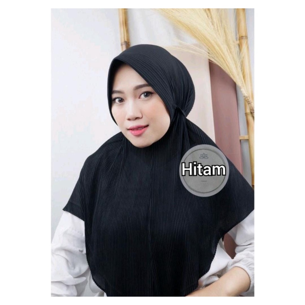 BERGO MARYAM PLISKET FULL PET TALI DIAMOND//HIJAB INSTAN BERGO MARYAM PET TALI PLISKET DIAMOND