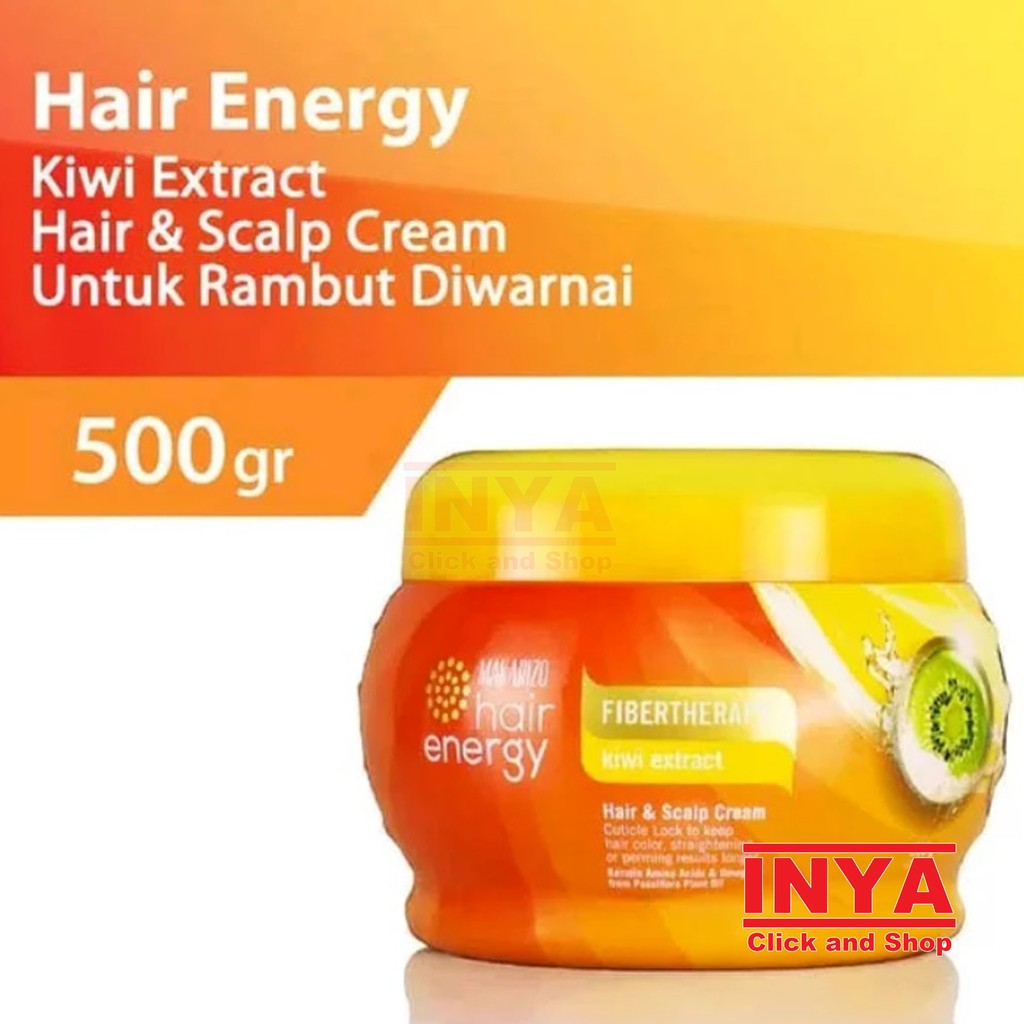 MAKARIZO HAIR &amp; SCALP CREAMBATH  KIWI EXTRACT 500gr  - HAIR ENERGY  FIBERTHERAPY