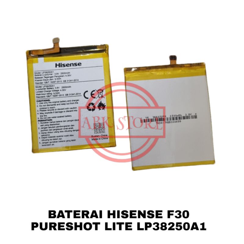 BATRE BATERAI BATTERY HISENSE F30 PURESHOT LITE LP38250A1 ORIGINAL