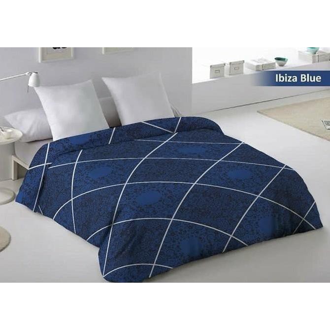 Selimut Bulu Dewasa Fata Halus Lembut Ukuran 200X 220 Motif Ibiza Blue