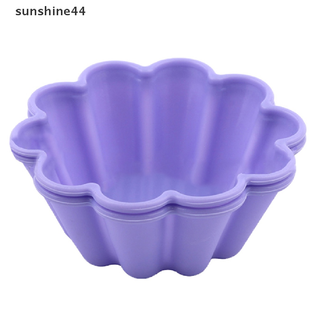 Sunshine 1PC Cetakan Cupcake / Muffin Bentuk Bunga Bahan Silikon