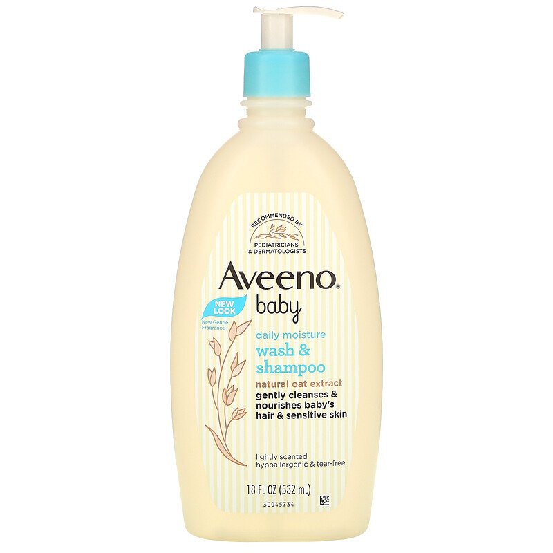 Aveeno Baby Lightly Scented Wash &amp; Shampoo Sabun Shampo Bayi 354ml