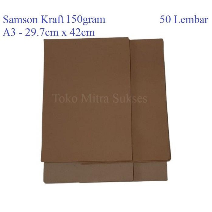 

Kertas Samson Kraft A3 150Gram Isi 50 Lembar