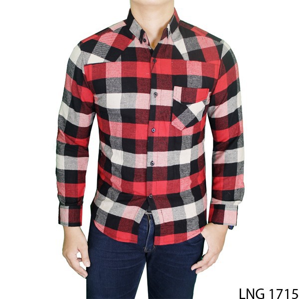 Kemeja Flanel Lengan Panjang / Baju Flanel Kotak Pria Panjang (COMB)