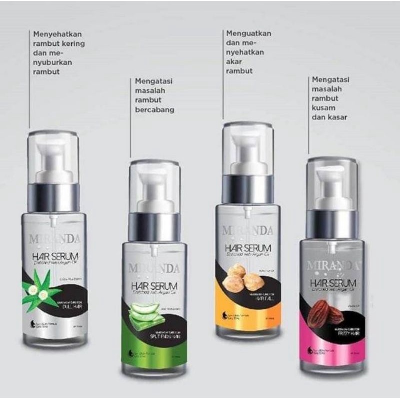 Miranda Hair Serum (Serum Rambut) 100ml - Eclipta Alba - Kukui Nut - Jojoba Oil - Aloe-2