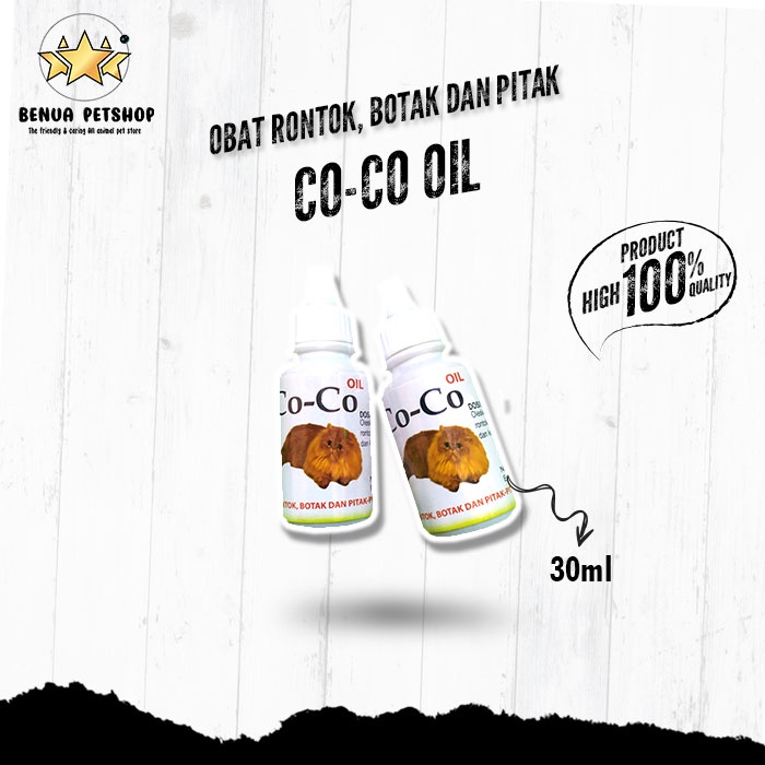 Coco Oil 30ml - Obat bulu rontok, botak dan alergi untuk Kucing