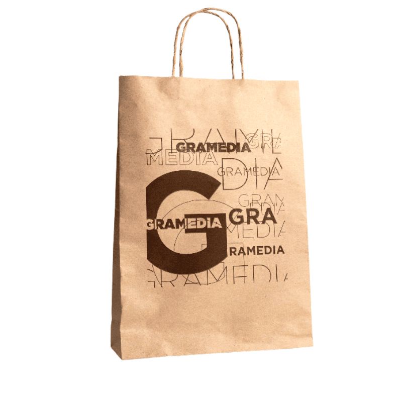 

GRAMEDIA PAPER BAG KRAFT TWISTED L
