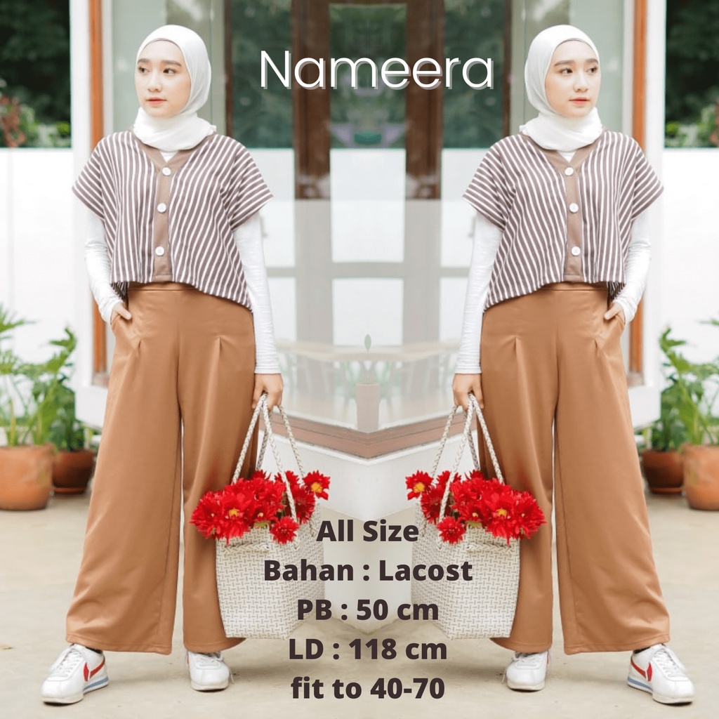 nameera baju rompi vest fashion wanita remaja muslimah murah premium