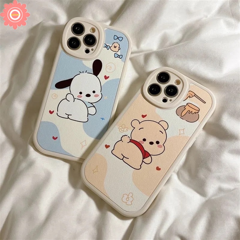 Case Winnie The Pooh OPPO A17 A12 A95 A5S A3S A15s A94 A16 A16K A15 A57 2022 A96 A76 A55 A74 A16E A1K A53 A9 A5 A54 A7 Reno 8 7 7Z 5F 6 4 4F A31 A92 Lucu Soft Cover Anjing Pacha