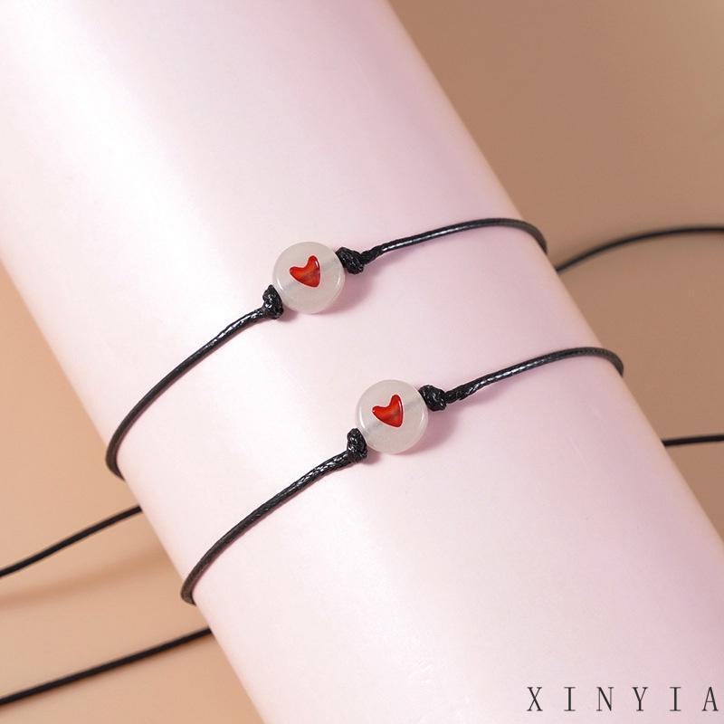 Xia.id Gelang Tangan Tali Adjust Aksen Bola Manikmanik Luminous Untuk Perhiasan Wanita / Pasangan