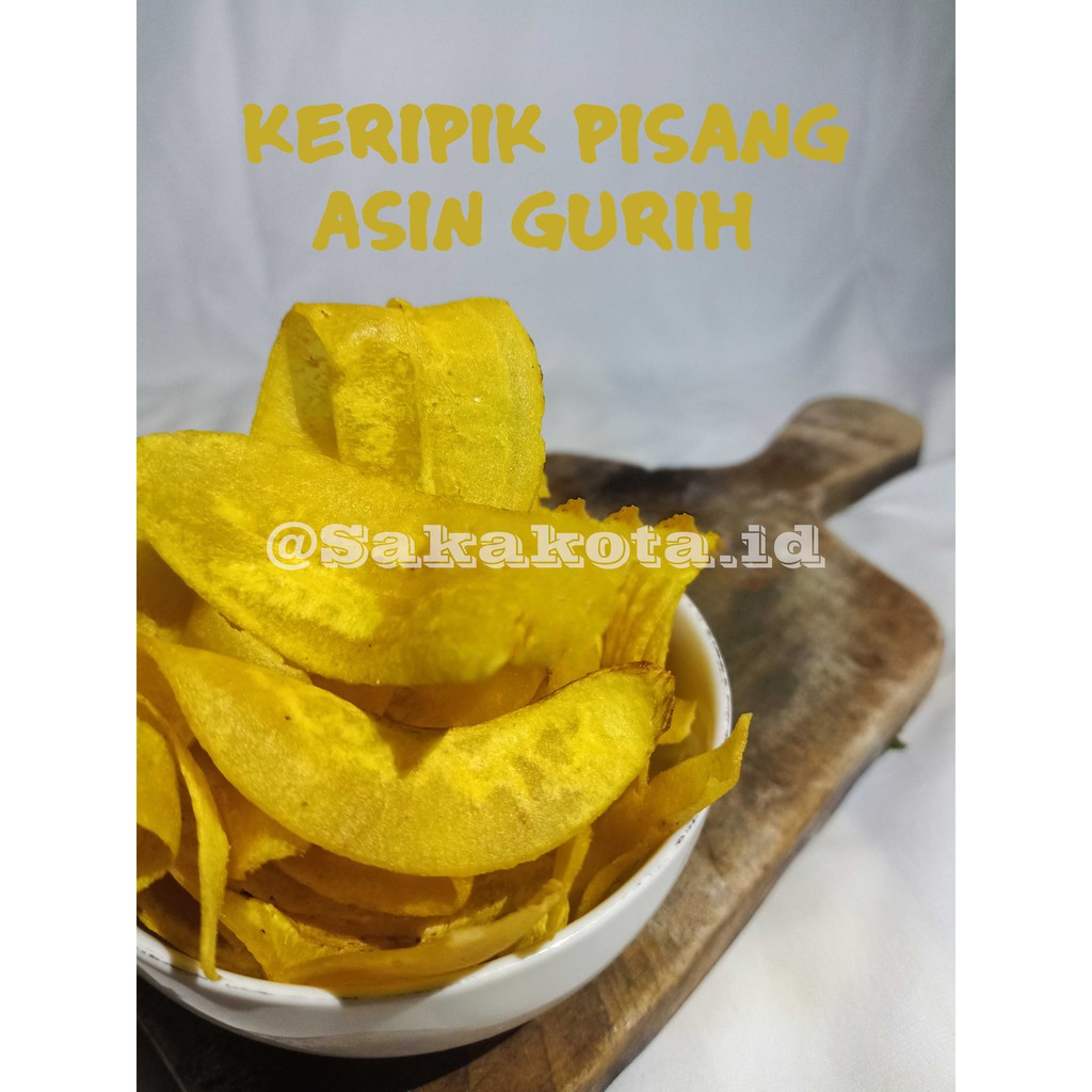 

KERIPIK PISANG ASIN GURIH [250gr] Merem Melek Kriuknya