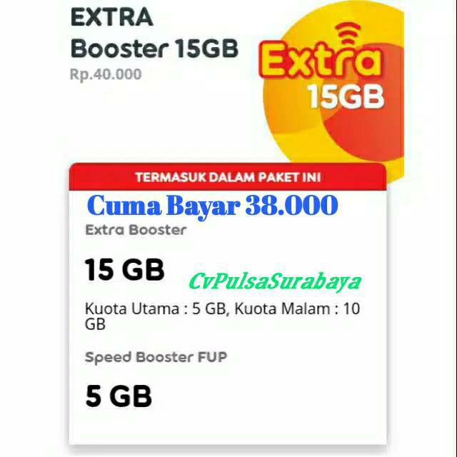 Extra Kuota 15gb Paket Unlimited Indosat Shopee Indonesia