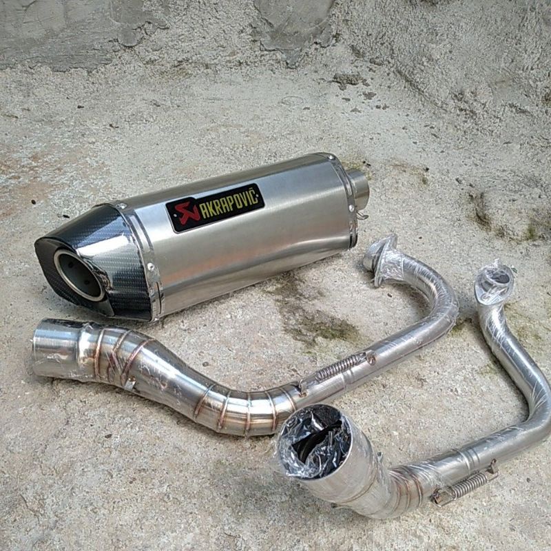 Knalpot racing akrapovic NMAX old/new  AEROX VARIO 125/150  PCX BEAT SCOOPY  fino XRIDE MIO LEXI DLL