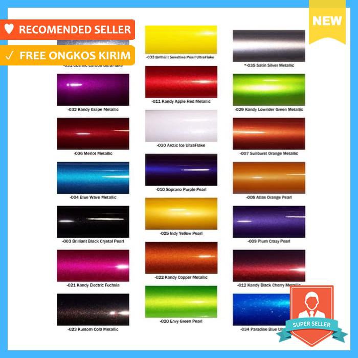 Cat Mobil / Duco Oplos Warna Merah/ Pearl / Lembayung 250Gr Semi Pu