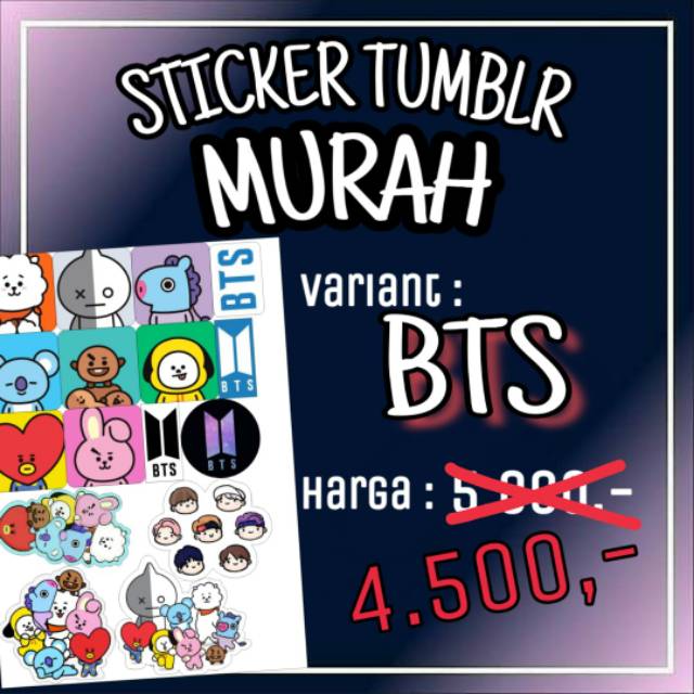 

STICKER TUMBLR MURAH : BTS