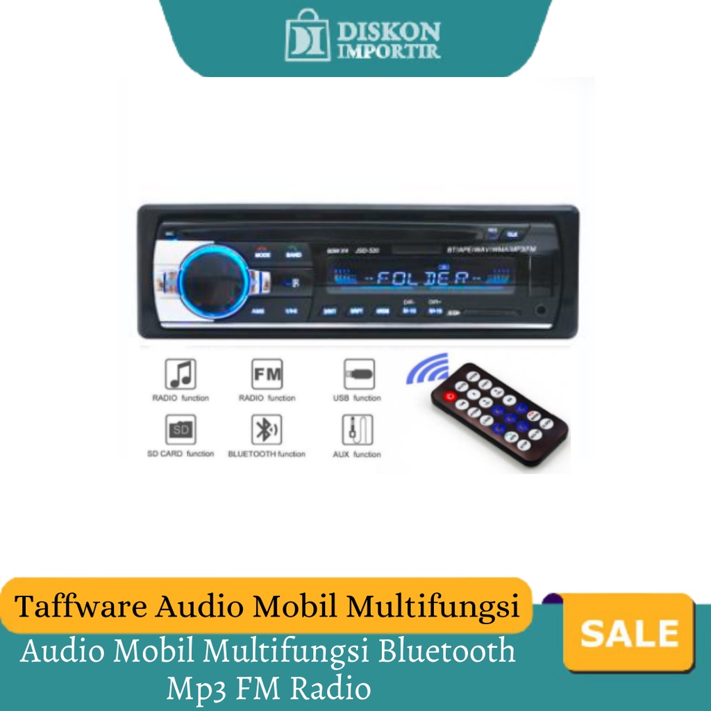 Taffware Tape Audio Mobil Multifungsi Bluetooth MP3 FM Radio - JSD-520