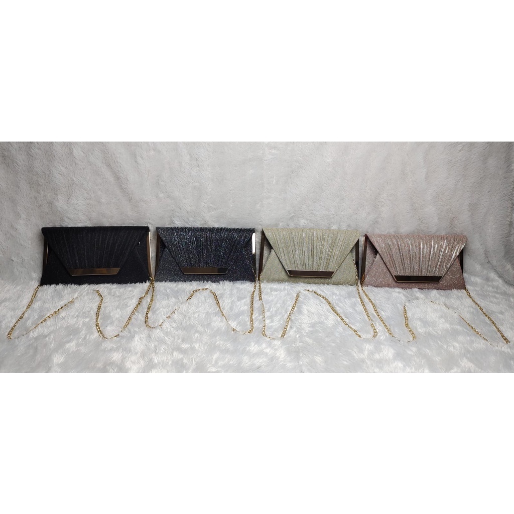 JK 975 Y10060 1KG MUAT 4PCS TAS CLUTCH KONDANGAN PESTA ELEGAN SLINGBAG IMPORT P9022