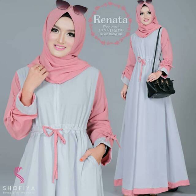 New Renata Dress/Gamis Murah/Dress Murah/Renata Harga Promo Termurah/Gamis Diskon