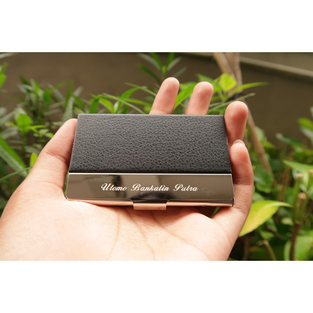 Tempat Kartu Nama Name Card Holder Dompet Kartu Kredit Credit Card Wallet CH0030 Custom Nama &amp; Logo