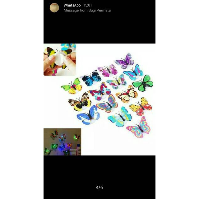 Lampu Kupu LED Butterfly Dekorasi Kamar