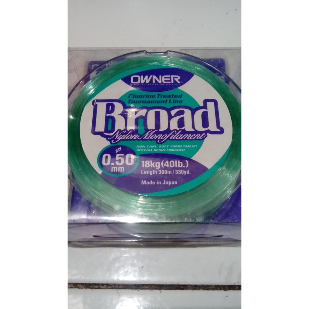 Senar Owner Broad Japan Quality Size 0.50mm 40Lb 18Kg