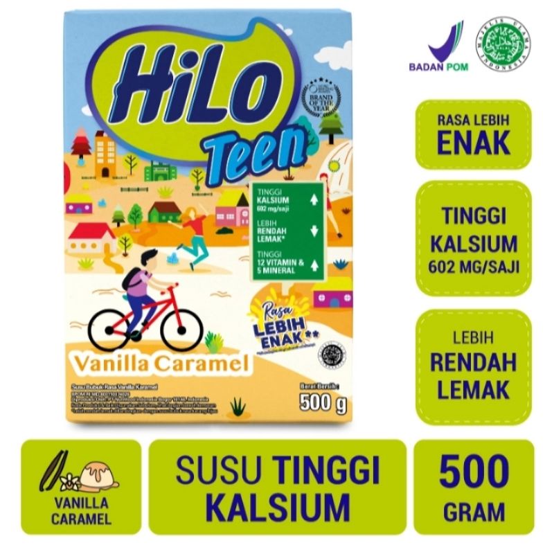 

HiLo Teen Vanilla Caramel 500g - Susu Tinggi Kalsium Rendah Lemak