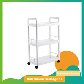 Rak Troli Rak 3 Susun Rak Serbaguna Organizer Rak Dapur Rak Kamar Mandi