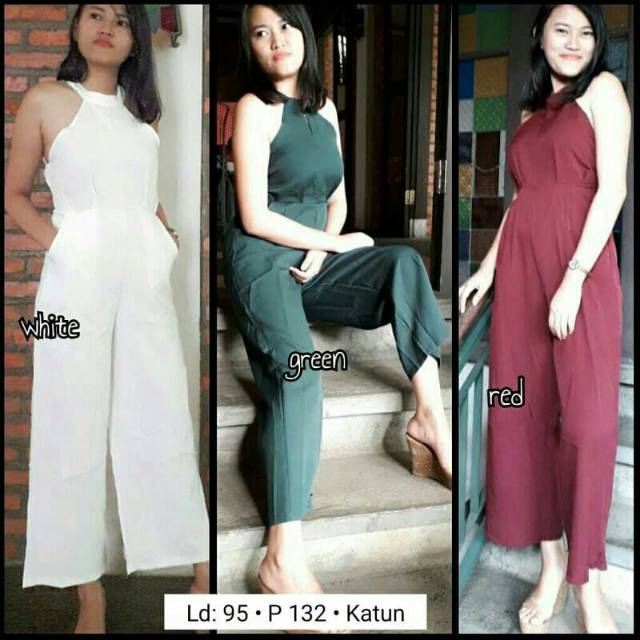 Jumpsuit murah party jumpsuit panjang halter jumpsuit import LP515