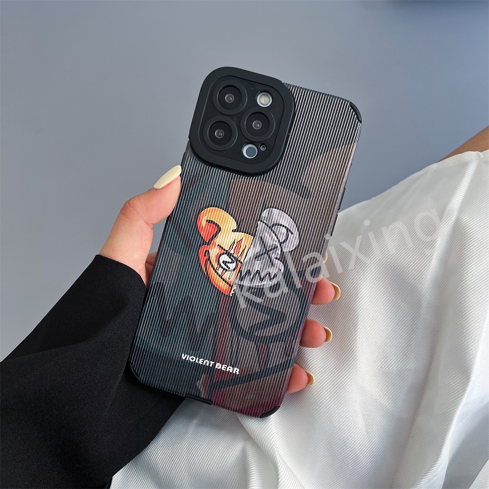 Case Desain Angry Violent Bear Untuk iPhone 13 Pro Max 12Pro 11Pro X XR 7PLUS