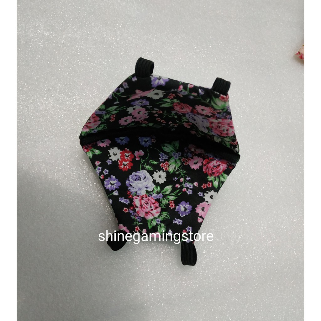 Masker Polusi Bahan Katun 3Lapis Motif