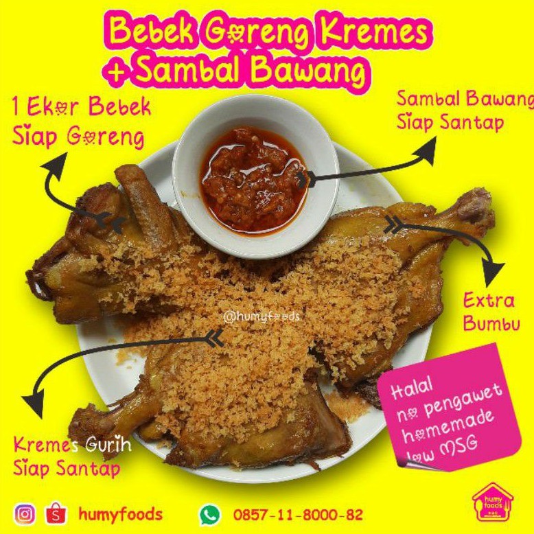 BEBEK UNGKEP PREMIUM KREMES SAMBEL BAWANG HOMEMADE no pengawet