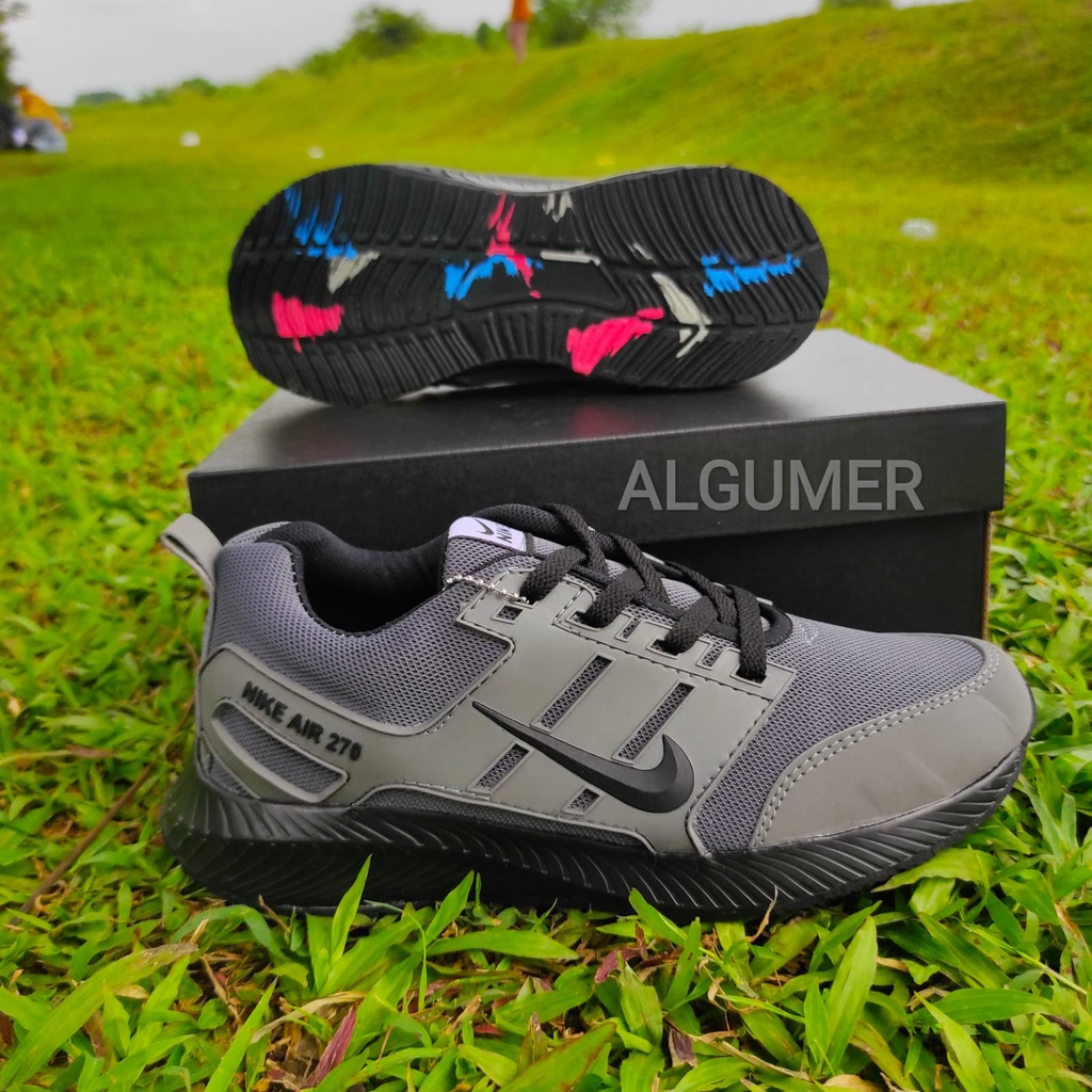 SEPATU PRIA DAN WANITA NIK AIR270 GRAY BLACK  ,SEPATU SANTAI COUPLE , SEPATU OLAHRAGA , SEPATU KERJA, SEPATU SEKOLAH , SEPATU HITAM , SEPATU NAVY , SEPATU FULL BLACK , SEPATU LARI , SEPATU SENAM , SEPATU GOES , SEPATU GYM , SNEAKERS PRIA DAN WANITA