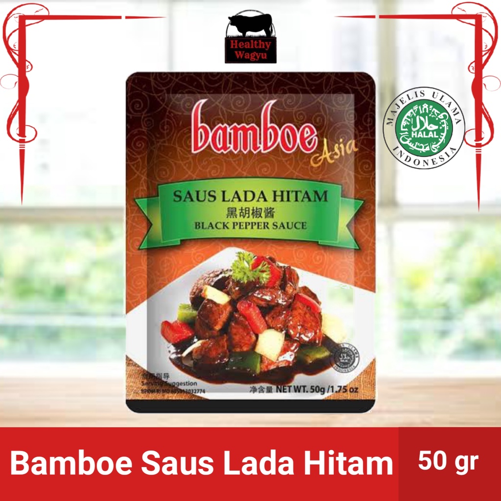 

Bumbu Instan Bamboe Asia Lada Hitam Healthy Wagyu
