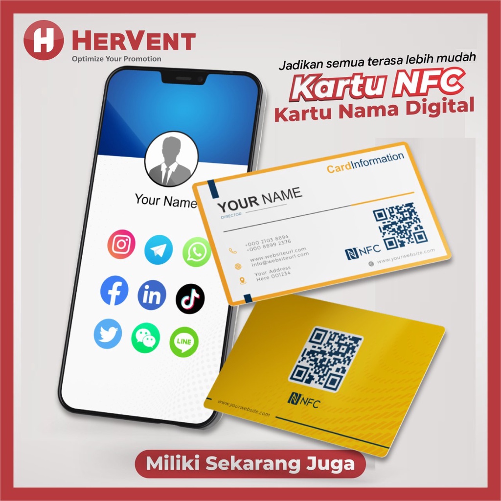 

NFC Card / Kartu NFC / Kartu Nama Pintar / Name Card NFC